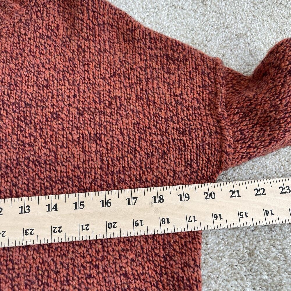 SMARTWOOL Women's Meadow Chunky Sweater Merino Wool Blend - Small Ginger Heather - Picture 8 of 11